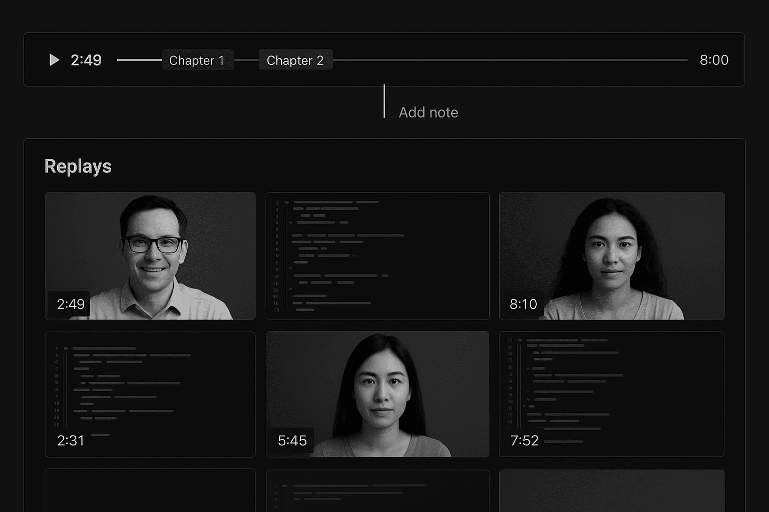 Access replays and resources